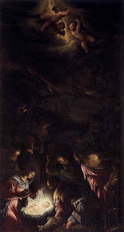 Jacopo Bassano The Adoration of the Shepherds Norge oil painting art